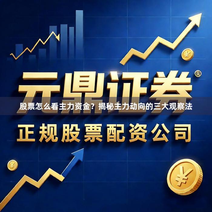 股票怎么看主力资金？揭秘主力动向的三大观察法