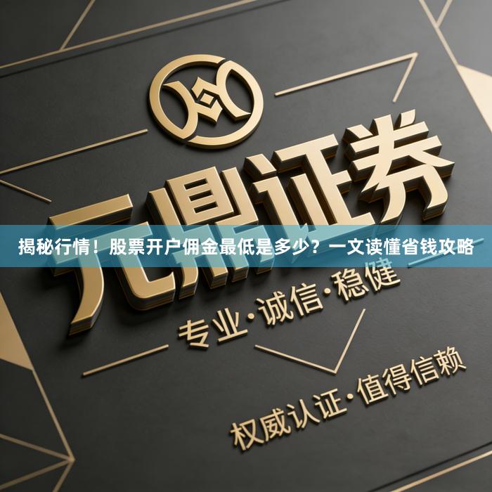 揭秘行情！股票开户佣金最低是多少？一文读懂省钱攻略